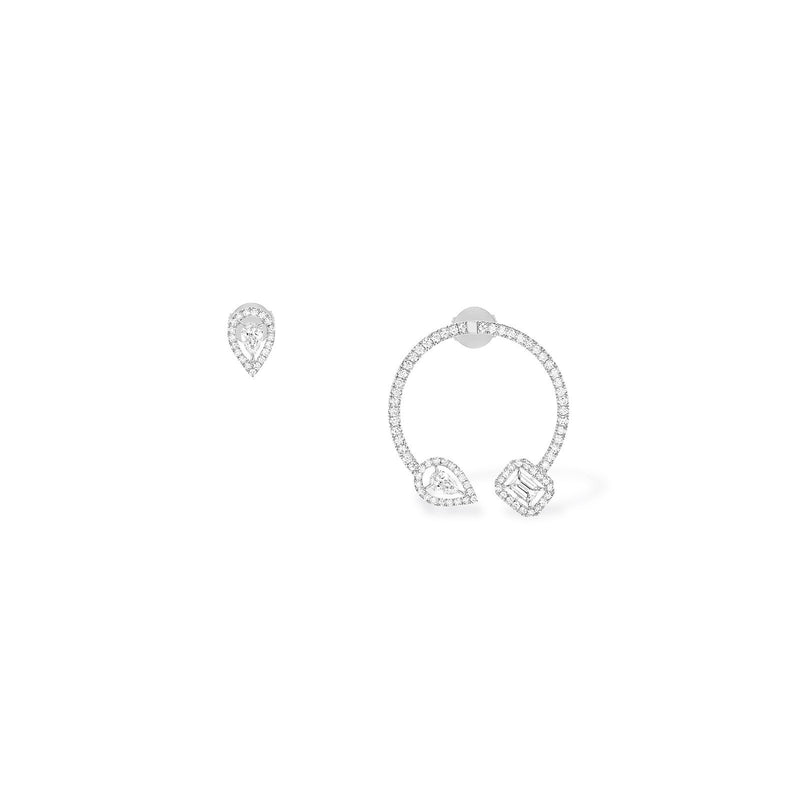 Messika My Twin Mono Hoop And Stud Earrings-Messika My Twin Mono Hoop And Stud Earrings -