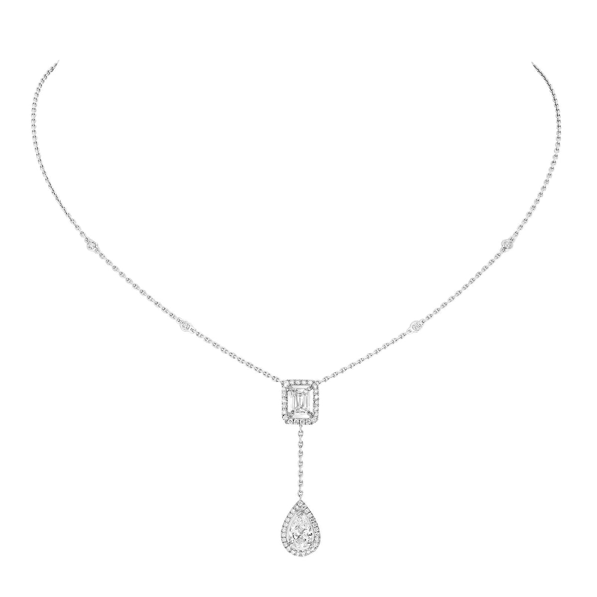 Messika My Twin Tie Necklace - 06779-WG