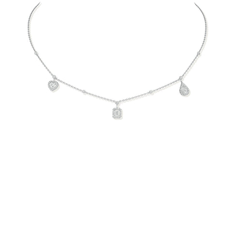 Messika My Twin Trio Necklace-Messika My Twin Trio Necklace - 11945-WG