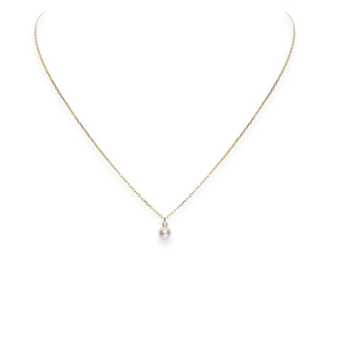 Mikimoto Akoya Cultured Pearl and Diamond Pendant - MPQ10130ADXK