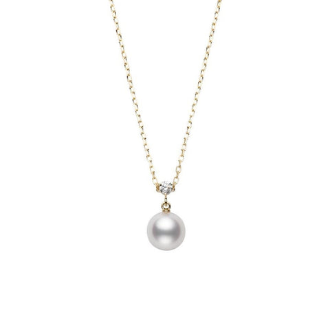 Mikimoto Akoya Cultured Pearl and Diamond Pendant - MPQ10149ADXK