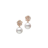 Mikimoto Cherry Blossom Akoya Cultured Pearl and Diamond Earrings-Mikimoto Akoya Cultured Pearl Cherry Blossom Earrings - MEA10319ADXZ