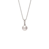 Mikimoto Akoya Cultured Pearl Diamond Pendant and Chain-Mikimoto Akoya Cultured Pearl Diamond Pendant and Chain - MPA10395ADXW