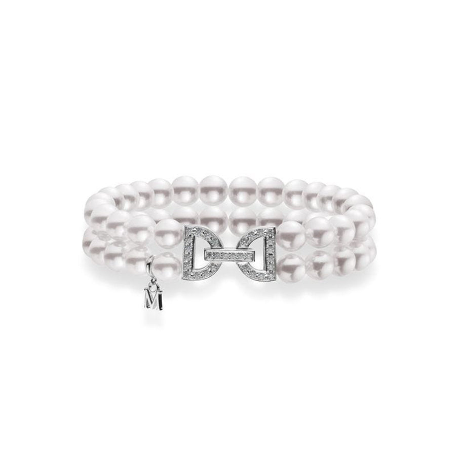 Mikimoto Akoya Cultured Pearl Double Row Bracelet -