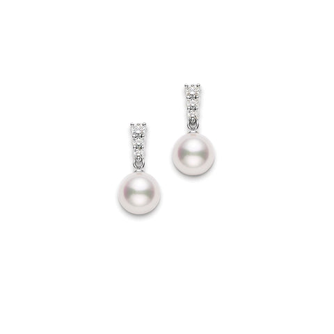 Mikimoto Akoya Cultured Pearl Earrings-Mikimoto Akoya Cultured Pearl Earrings