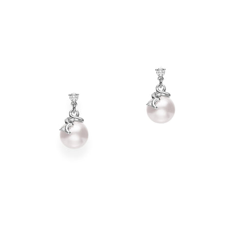 Mikimoto Akoya Cultured Pearl Earrings-Mikimoto Akoya Cultured Pearl Earrings -