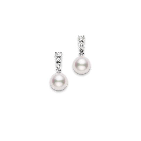 Mikimoto Akoya Cultured Pearl Earrings-Mikimoto Akoya Cultured Pearl Earrings -