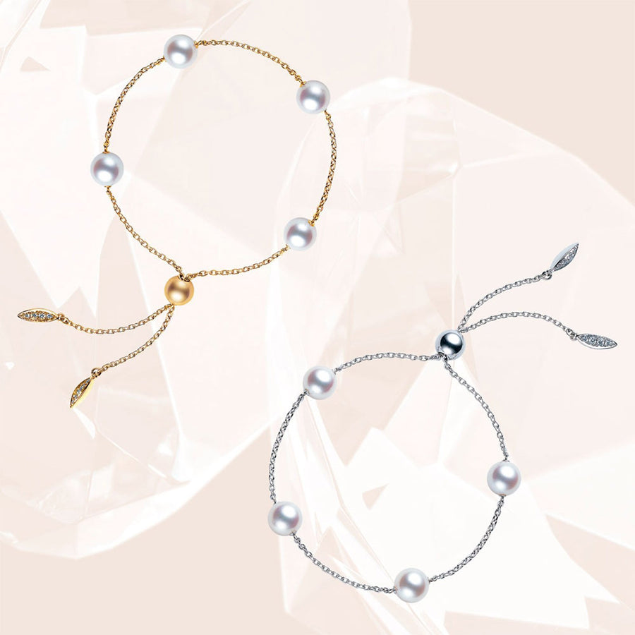 Mikimoto Akoya Cultured Pearl Station Bracelet -