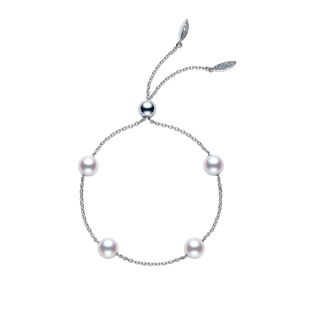 Mikimoto Akoya Cultured Pearl Station Bracelet -