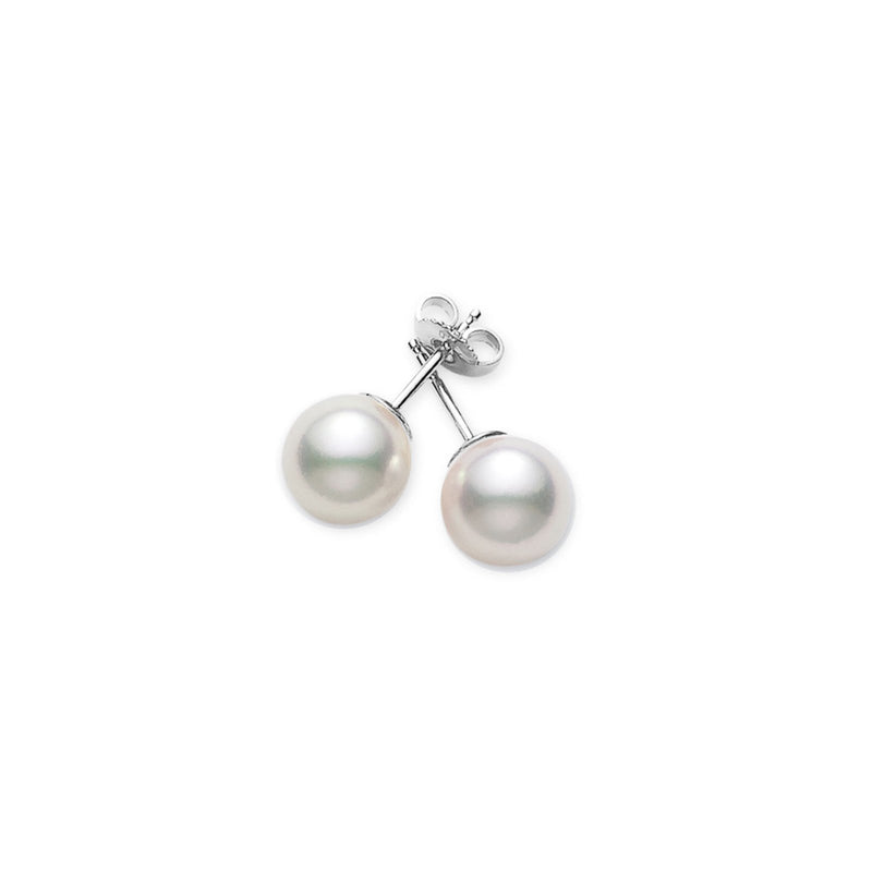 Mikimoto Cherry Blossom Akoya Cultured Pearl Earrings in Ros, La Mine d'Or