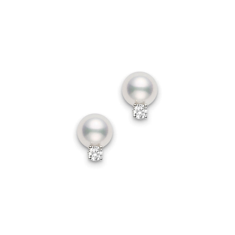 Mikimoto Akoya Cultured Pearl Stud Earrings-Mikimoto Akoya Cultured Pearl Stud Earrings - PES702DW