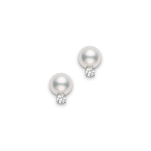 Mikimoto Akoya Cultured Pearl Stud Earrings-Mikimoto Akoya Cultured Pearl Stud Earrings - PES702DW