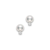 Mikimoto Akoya Cultured Pearl Stud Earrings-Mikimoto Akoya Cultured Pearl Stud Earrings -