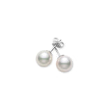 Mikimoto Akoya Cultured Pearl Stud Earrings-Mikimoto Akoya Cultured Pearl Stud Earrings -