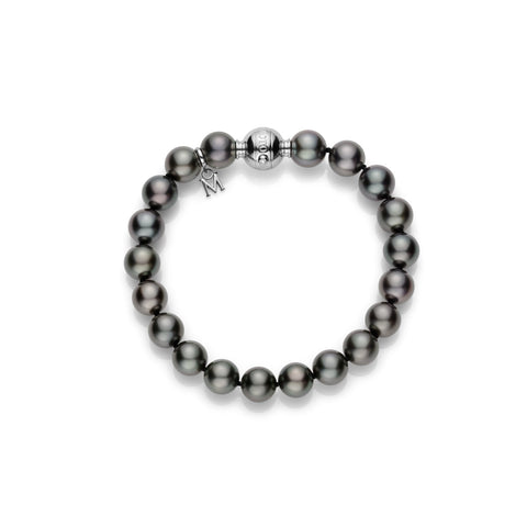Mikimoto Black South Sea Cultured Pearl Bracelet-Mikimoto Black South Sea Cultured Pearl Bracelet - MDS09507BRXWV001