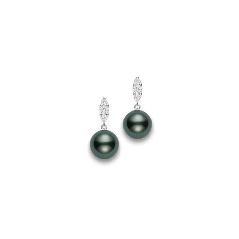 Mikimoto Black South Sea Cultured Pearl Earrings-Mikimoto Black South Sea Cultured Pearl Earrings - MEA10328BDXW