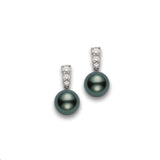 Mikimoto Black South Sea Cultured Pearl Earrings-Mikimoto Black South Sea Cultured Pearl Earrings -