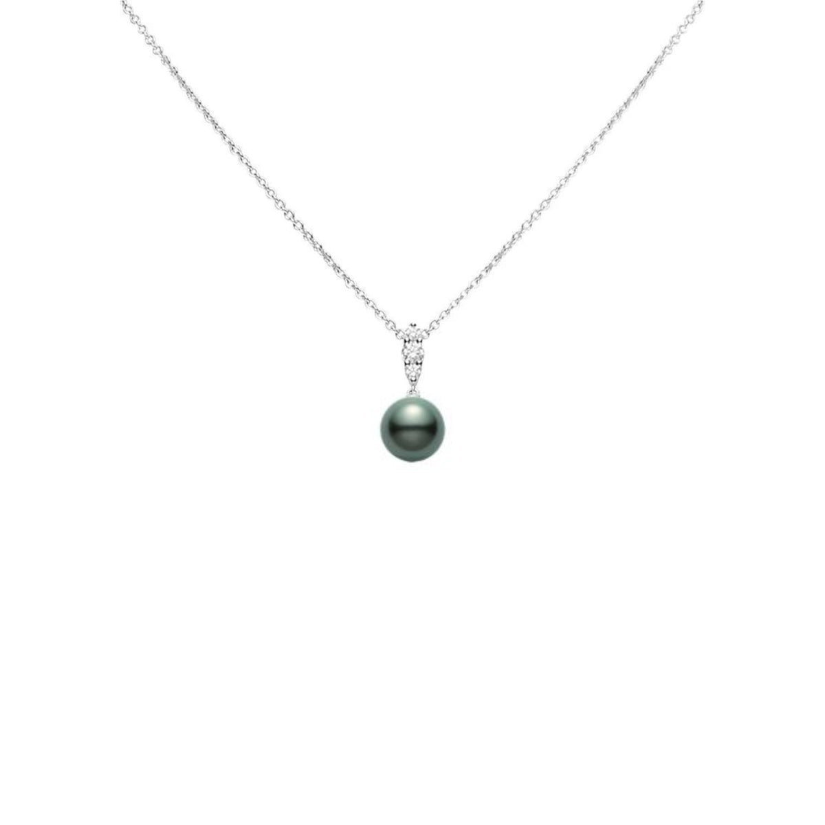Mikimoto Black South Sea Cultured Pearl Morning Dew Necklace - MPA10383BDXW