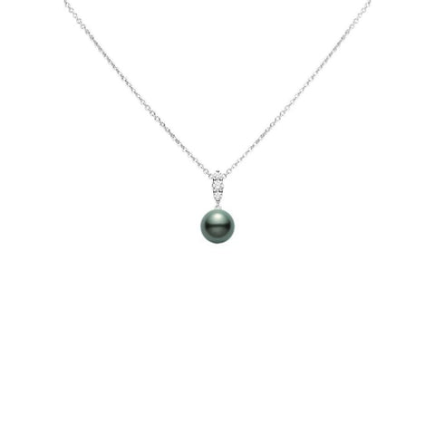 Mikimoto Black South Sea Cultured Pearl Morning Dew Necklace-Mikimoto Black South Sea Cultured Pearl Morning Dew Necklace - MPA10383BDXW