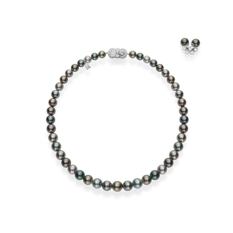 Mikimoto Black South Sea Cultured Pearl Set-Mikimoto Black South Sea Cultured Pearl Set - MNS10516KRV03959