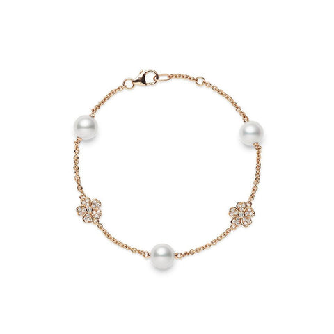 Mikimoto Cherry Blossom Bracelet in Pink Gold-Mikimoto Cherry Blosseom Bracelet in Pink Gold - MDA10020ADXZ