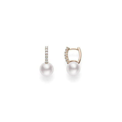 Mikimoto Classic Elegance Akoya Cultured Pearl and Diamond Earrings-Mikimoto Classic Elegance Akoya Cultured Pearl and Diamond Earrings - MEA10228ADXZ