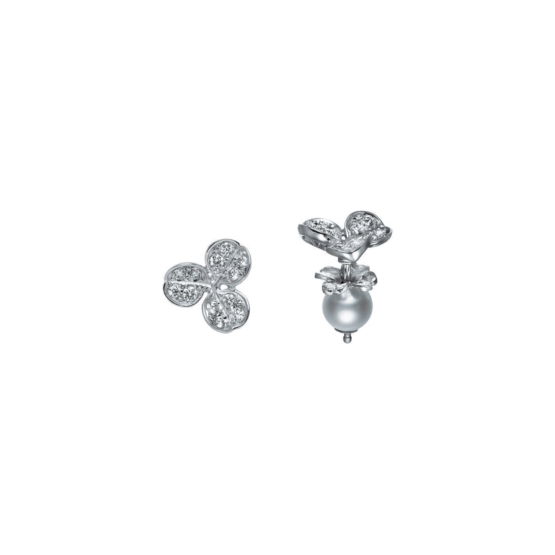 Mikimoto Fortune Leaves Akoya Cultured Pearl Earrings-Mikimoto Fortune Leaves Akoya Cultured Pearl Earrings -