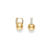 Mikimoto Golden South Sea Cultured Pearl Earrings-Mikimoto Golden South Sea Cultured Pearl Earrings - MEA10097GDXK