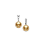 Mikimoto Golden South Sea Cultured Pearl Earrings -