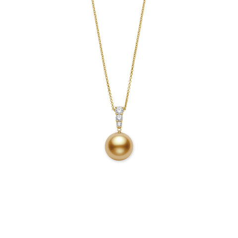 Mikimoto Golden South Sea Cultured Pearl Necklace-Mikimoto Golden South Sea Cultured Pearl Necklace -