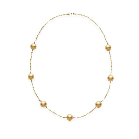 Mikimoto Golden South Sea Cultured Pearl Necklace -