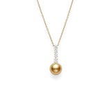 Mikimoto Golden South Sea Cultured Pearl Necklace-Mikimoto Golden South Sea Cultured Pearl Necklace -
