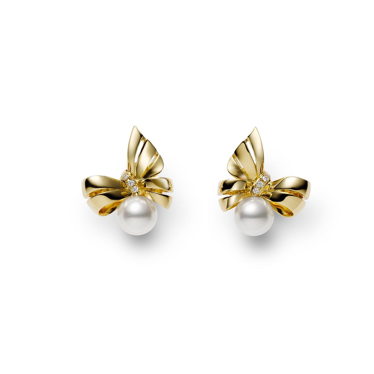 Mikimoto Jeux de Rubans Akoya Cultured Pearl Earrings -