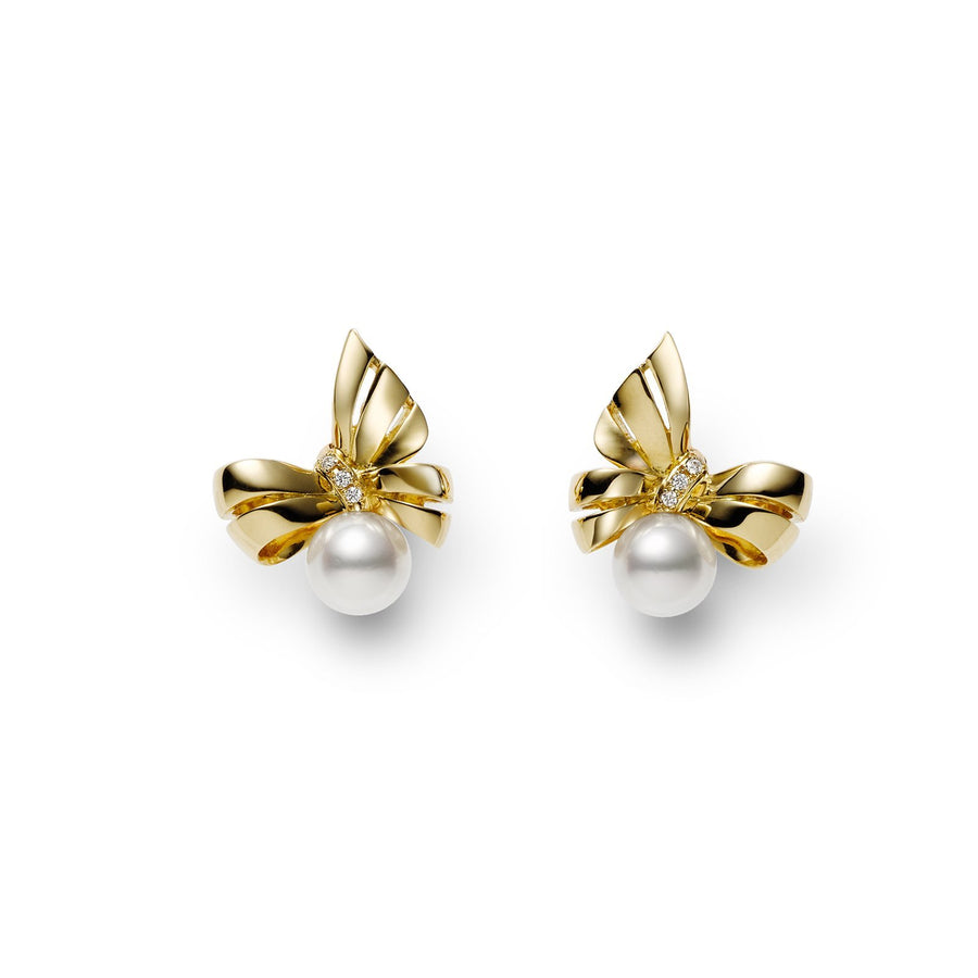 Mikimoto Jeux de Rubans Akoya Cultured Pearl Earrings -