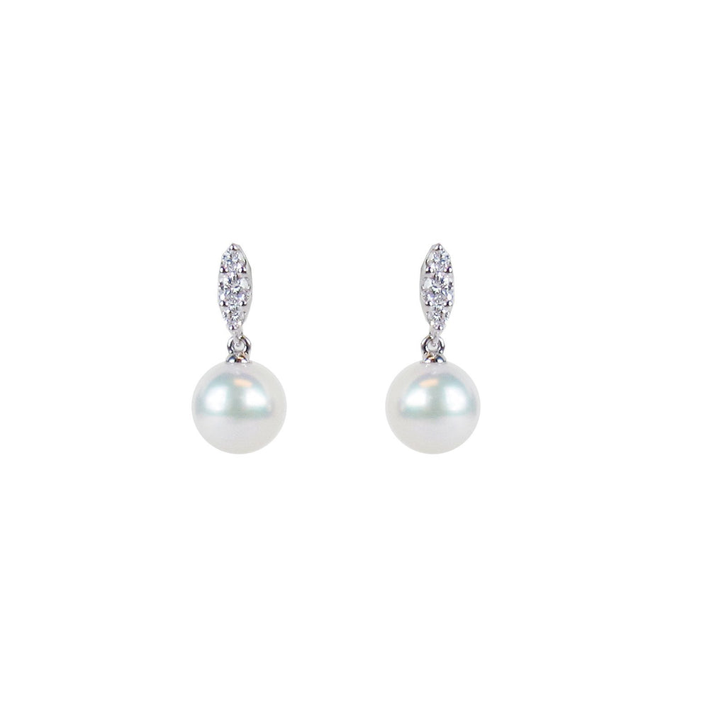 7.5-8.0 mm AA+ Black Akoya Pearl Stud Earrings – Pearl Paradise