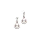 Mikimoto Morning Dew Akoya Cultured Pearl Earrings-Mikimoto Morning Dew Akoya Cultured Pearl Earrings -