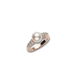Mikimoto Morning Dew Akoya Cultured Pearl Ring - 18K Pink Gold-Mikimoto Morning Dew Akoya Cultured Pearl Ring - 18K Pink Gold - PRA538DZ