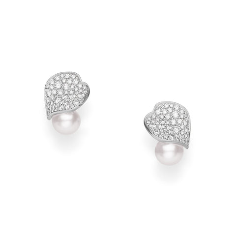 Mikimoto Petal Akoya Cultured Pearl Earrings-Mikimoto Petal Akoya Cultured Pearl Earrings -