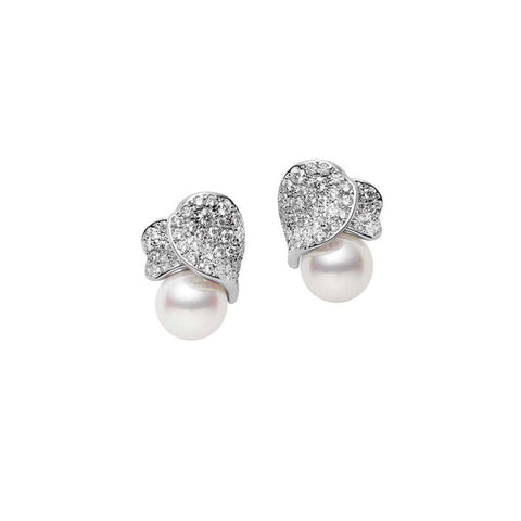 Mikimoto Petal Akoya Cultured Pearl Earrings-Mikimoto Petal Akoya Cultured Pearl Earrings - MEQ10090ADXW