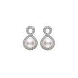 Mikimoto Ruyi Collection Akoya Cultured Pearl and Diamond Earrings - MEH10020ADXW