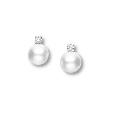 Mikimoto South Sea Pearl Diamond Earrings-Mikimoto South Sea Pearl Diamond Earrings - MEL10054NDXP