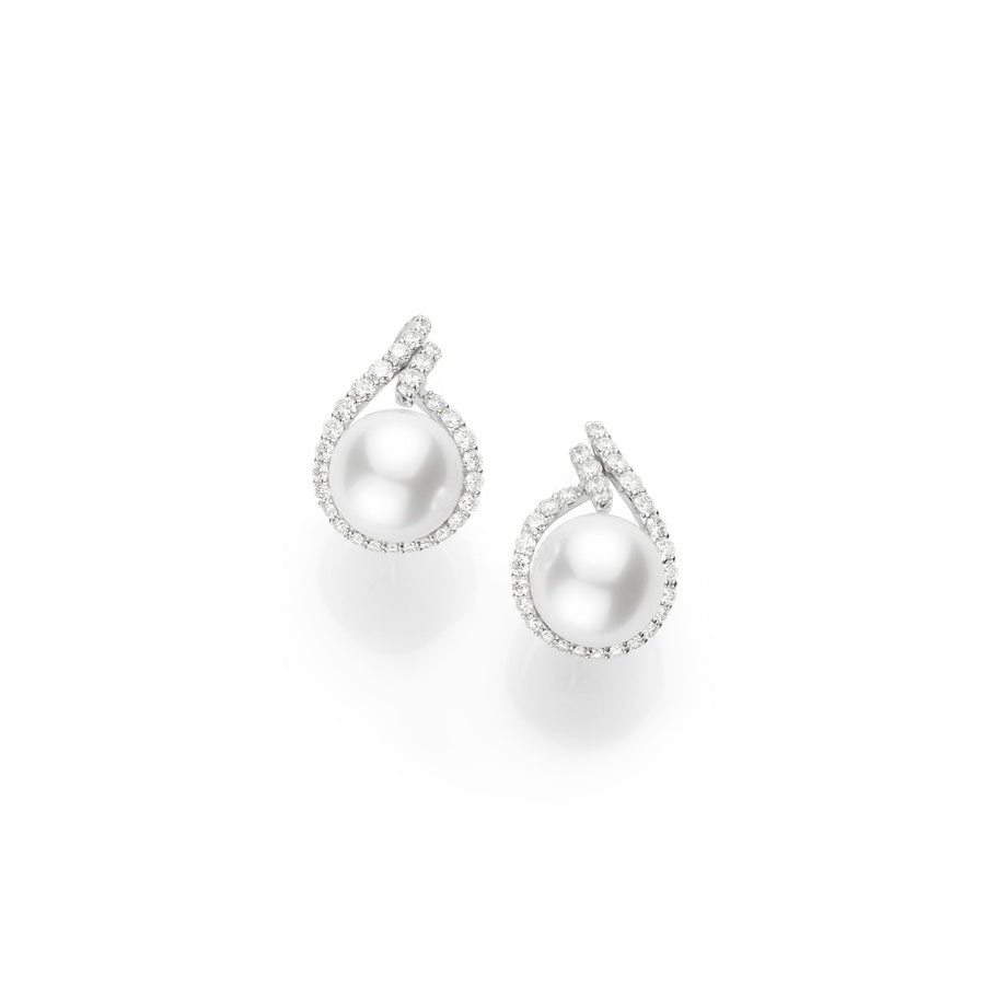 Mikimoto White South Sea Cultured Pearl Earrings -