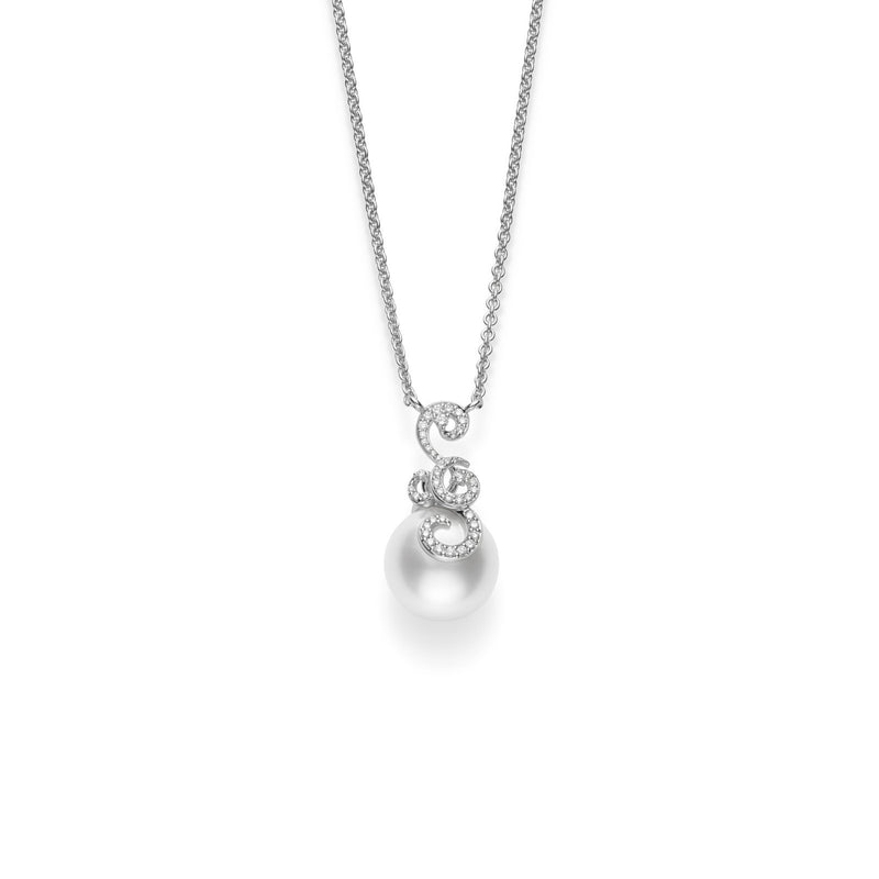 Mikimoto White South Sea Cultured Pearl Necklace-Mikimoto White South Sea Cultured Pearl Necklace -