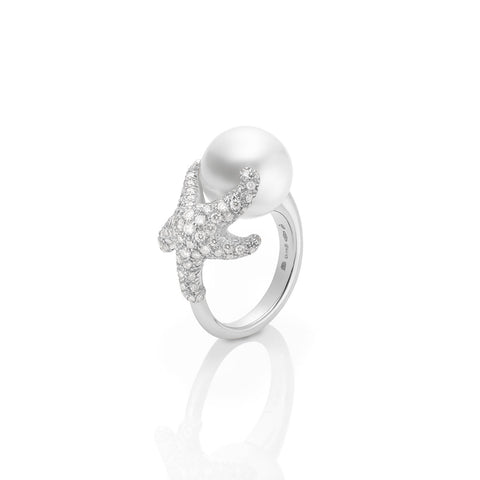 Mikimoto White South Sea Cultured Pearl Ring -