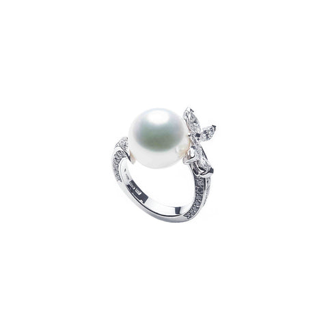 Mikimoto White South Sea Cultured Pearl Ring-Mikimoto White South Sea Cultured Pearl Ring -