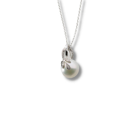 Mikimoto White South Sea Pearl Diamond Pendant - PPE499NDW2404