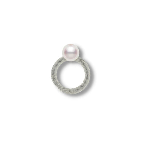 Mikimoto White South Sea Pearl Diamond Ring - MRE10009NDXW0001