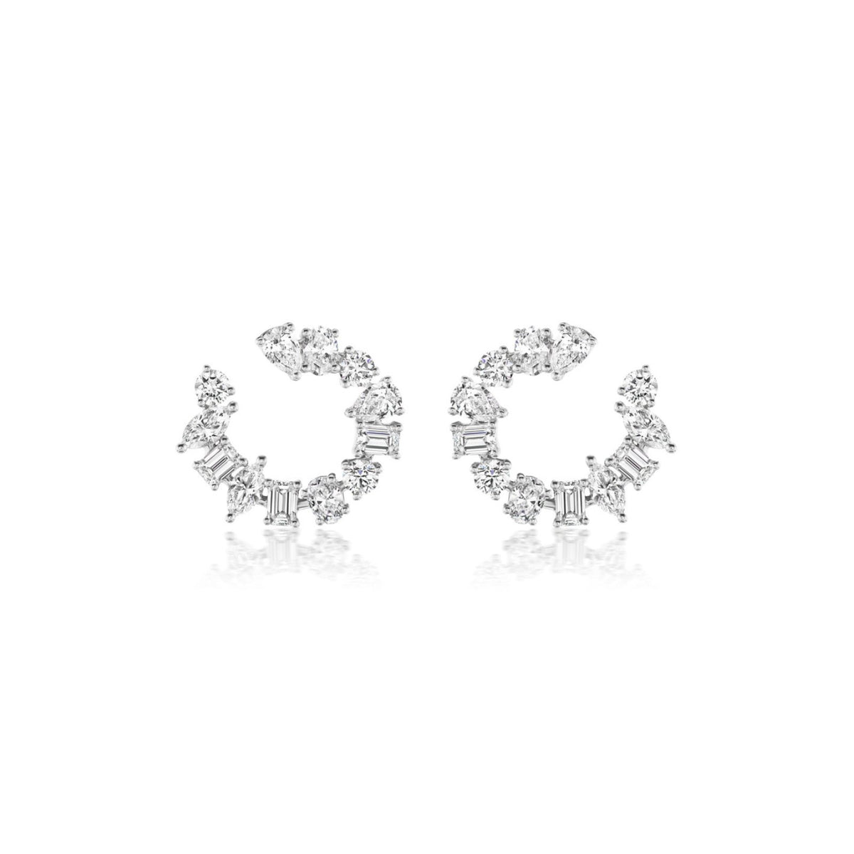 Mixed-shape Diamond Earrings - DENKA04462