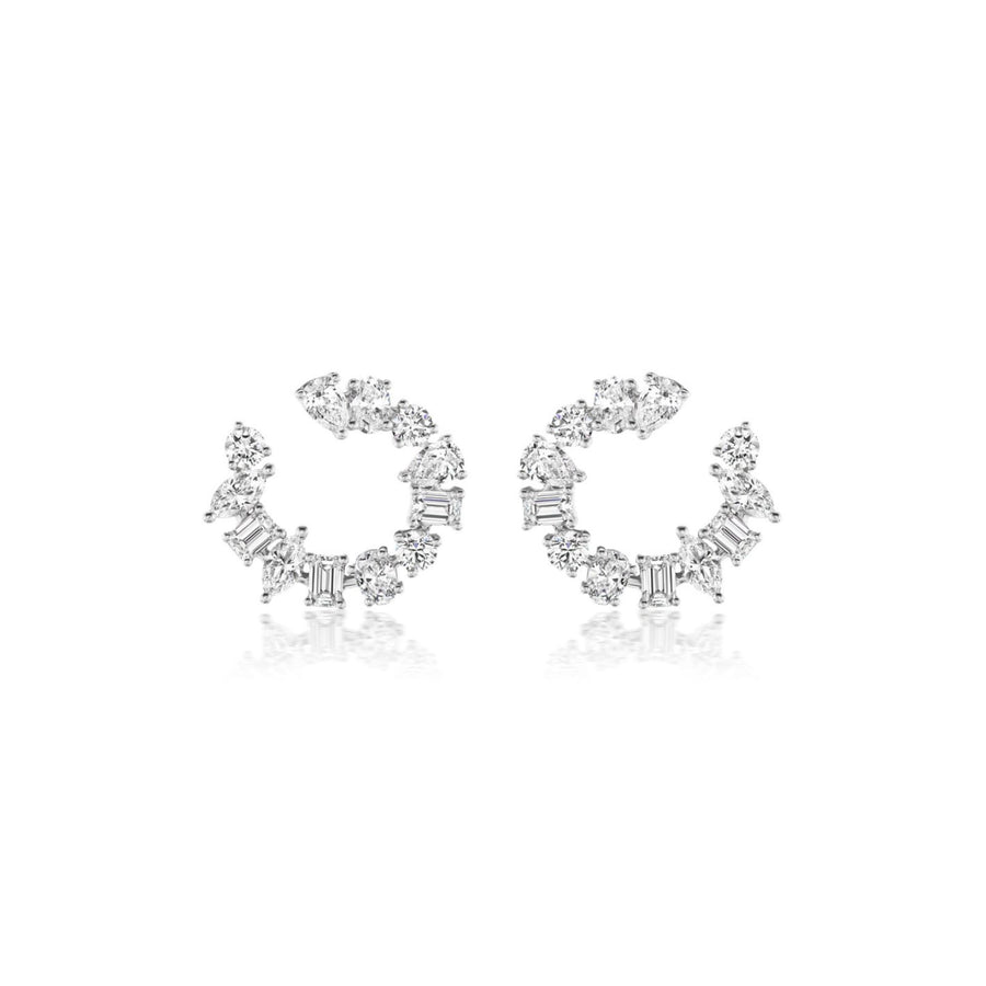 Mixed-shape Diamond Earrings - DENKA04462