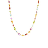 Multi-color Stone Necklace-Multi-color Stone Necklace - ONEIC00109
